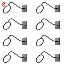 8 Pack Cowboy Hat Holder Wall Mount, Western Rustic Metal Hats Hooks for Western-Hat,Sun Hats,Wide Brim