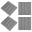4pcs Balcony Backyard Interlocking Deck Tile Plastic Deck Floors Yard Decor 4