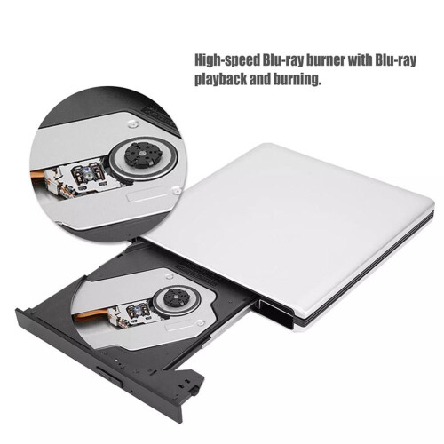 Εξωτερική οπτική μονάδα Blu-Ray USB3.0, φορητή συσκευή εγγραφής DVD BD, λεπτή, ανθεκτική 1
