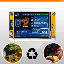 4x 1000KH/S Nmminer Nerdminer+ 4-Slot-Ständer, Verbessertes 2,8-Zoll--Display, Lotter Bitcoin Crypto Solo Miner