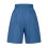 Damen-Leinenshorts, blau, elastischer Bund, 8,5 Zoll 6