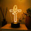 Νυχτερινό φωτιστικό Art Deco Cross & Dove, τροφοδοτείται μέσω USB, χειριστήριο αφής, 2