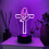 Νυχτερινό φωτιστικό Art Deco Cross & Dove, τροφοδοτείται μέσω USB, χειριστήριο αφής, 4