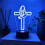 Νυχτερινό φωτιστικό Art Deco Cross & Dove, τροφοδοτείται μέσω USB, χειριστήριο αφής, 5