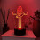 Νυχτερινό φωτιστικό Art Deco Cross & Dove, τροφοδοτείται μέσω USB, χειριστήριο αφής, 6