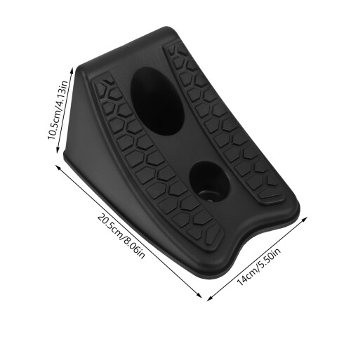 FRCOLOR wheel chock wedge vehicle stopper black 2 pcs 1