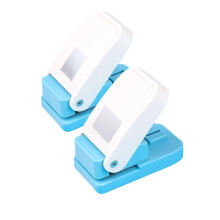 2 Pcs Paper Punch Stamp Punch Square Hole Punches 1" Square & 1x0.8 Inch Rectangular Postage Stamps Shape Puncher