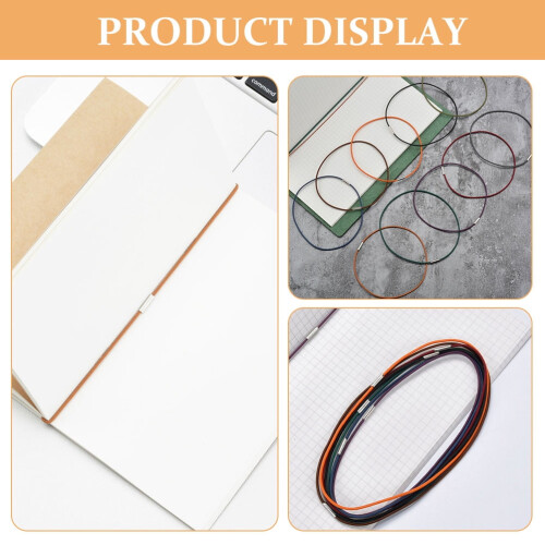 Worgeous10PCS Ελαστικές ταινίες σημειωματάριου Νάιλον σχοινί Ρυθμιζόμενοι ελαστικοί 2