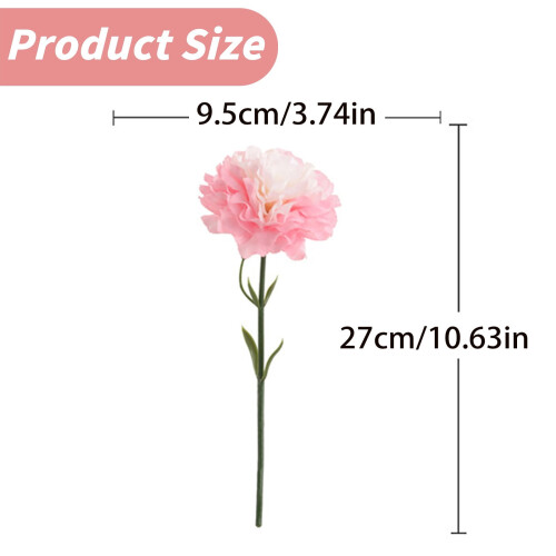 Realistic Artificial Carnation Blue 27cm 2