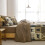 Rustic Duvet Cover Set Brown Queen 3-Piece 3