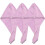 3 τεμάχια πετσέτα μαλλιών περιτύλιξης Turban Microfiber στεγνωτήριο μπάνιου πετσέτα 2