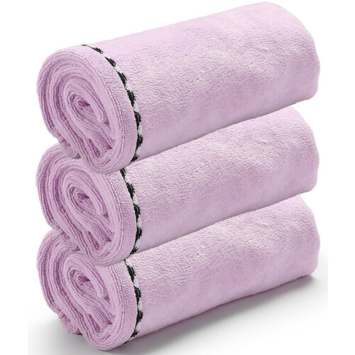 3 τεμάχια πετσέτα μαλλιών περιτύλιξης Turban Microfiber στεγνωτήριο μπάνιου πετσέτα 2