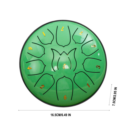 Χαλύβδινο τύμπανο Handpan με 11 τόνους - Φορητό όργανο διαλογισμού για ανακούφιση από 2