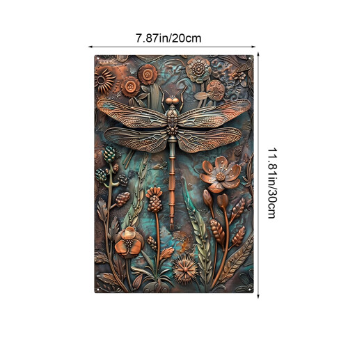 3D Wrought Iron Wall Art Panel 30x20cm 1