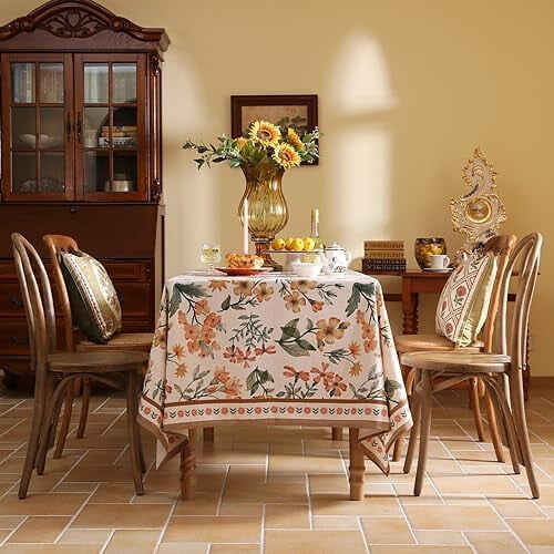 Vintage William Morris Tablecloth Rectangular 63x110 in 2