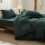 Queen Duvet Cover Set Forest Green 4-Piece Prewashed 5