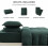 Queen Duvet Cover Set Forest Green 4-Piece Prewashed 6