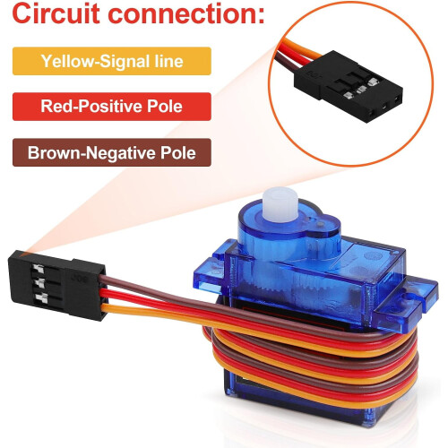 4 micro servo SG90 da 9 g per robot RC, elicotteri, aerei, auto e barche. 2