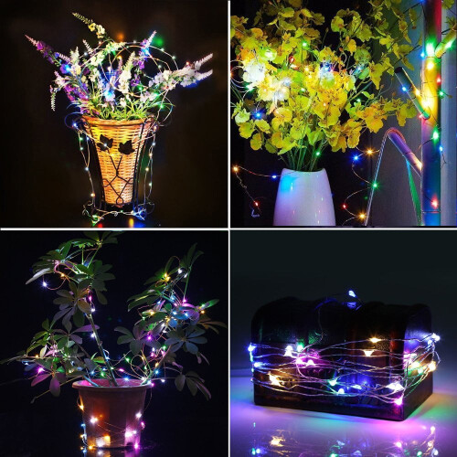 Φωτάκια νεράιδας Gluaae2-Pack200-LED, 66 πόδια, Λειτουργούν με μπαταρία, 8 λειτουργίες, 2