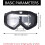 2 pezzi Occhiali da moto per casco con copriviso (grigio, trasparente) 4
