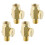 4pcs 1/4inch NPT Inline Regulator Solid Brass Compressed Water Heater Air Pressure Valve Replacement Air Tool 4