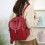Mochila de couro PU para homens e mulheres com compartimento para laptop de 15,6 polegadas. 5