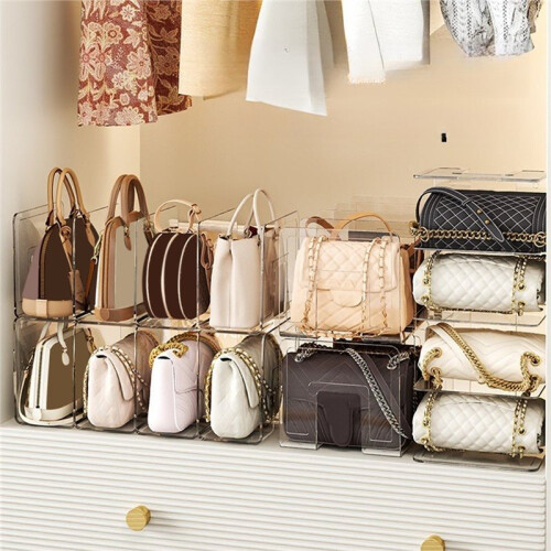 Thickened Bag Storage Wardrobe Partition Rack, Bag Storage Rack, Acrylic Wardrobe Organization, Handbag Storage Rack 2