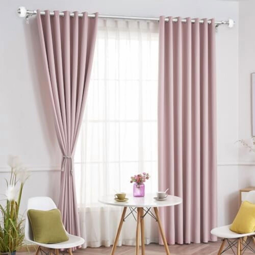 Varões telescópicos para cortinas de 32 a 58 polegadas (7/8"), adequados para janelas de 20 a 54 polegadas, ponteiras translúcidas prateadas 1