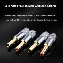 Power Connector 10A 5.5x2.1mm 5.5x2.5mm Plug Soldering Wire Charging Plugs Male Metal Black Red Alloy Shell A