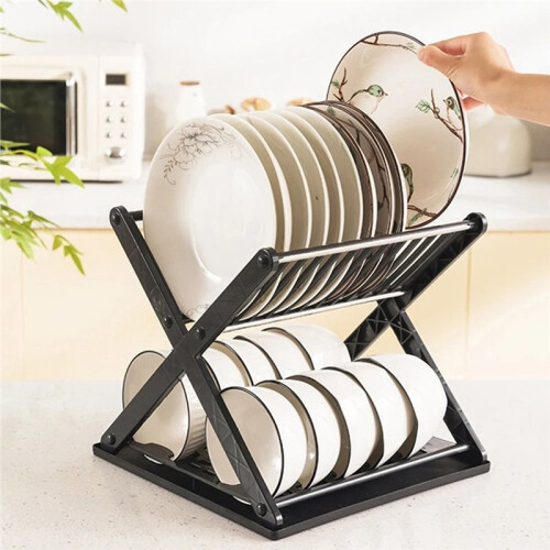 Dish Drying Rack Kitchen Organizer Multifunctional Tableware Space Saving Storage Rack Bowl Holder Home Accessories A 2