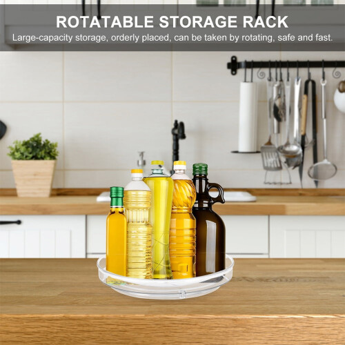 Buffet Use Spice Rack Kitchen Storage Shelf Transparent Plastic 1Pack 2
