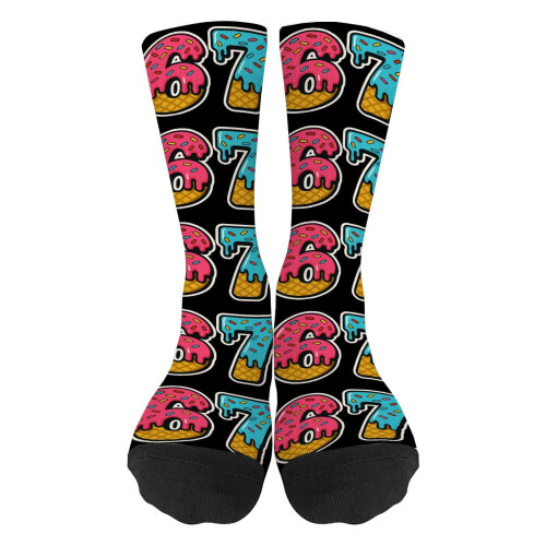 Six Seven67Socks6 7Meme Γραφικές Χριστουγεννιάτικες Κάλτσες Crew Κάλτσες Αστεία Δώρα για 1