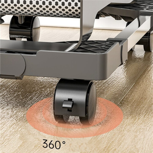 Computer  Stand, Adjustable Mobile CPU Holder PC  Stand with Rolling Caster Wheels, Pc Floor Riser Stand B