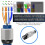 4pcs CAT 8 RJ45 Connector Network Connector for Rigid LAN Cable Installation Cable Ethernet LAN Connector 4
