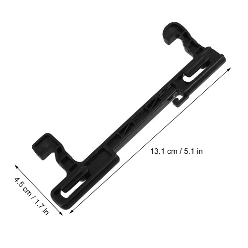 Microwave Door Lock Hook Black ABS Material Easy Installation Secure Locking Mechanism for 1