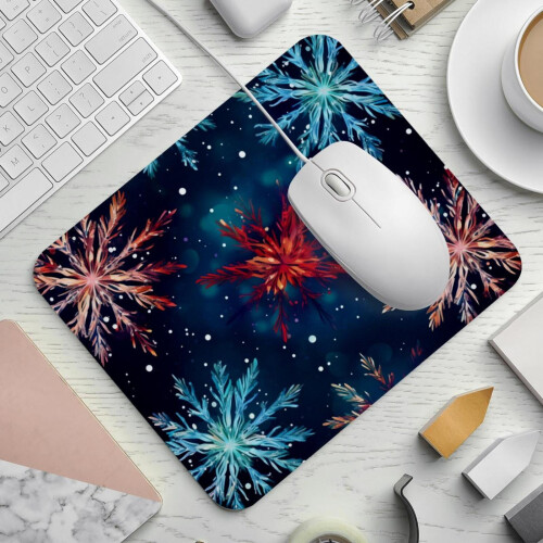 Weihnachts-Schnee-Mauspad mit Gummibasis, Bürodekoration 1