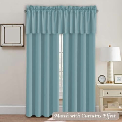 Κουρτίνες Κουζίνας Mineral Blue 2 Πάνελ 52x18 Ίντσες 2