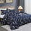 Navy Geometric Tufted Duvet Cover Set Queen 3pcs 2