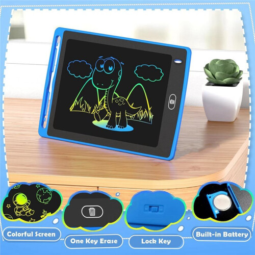 Pacote com 4 Tablets de Escrita LCD para Crianças, Tablet de Desenho Colorido de 8,5 Polegadas, Brinquedo Educativo para Aniversário 2