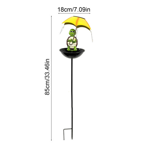 Solar Courtyard Light and Bird Feeder Warm LED 37x7.3 in 1