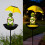 Solar Courtyard Light and Bird Feeder Warm LED 37x7.3 in 3