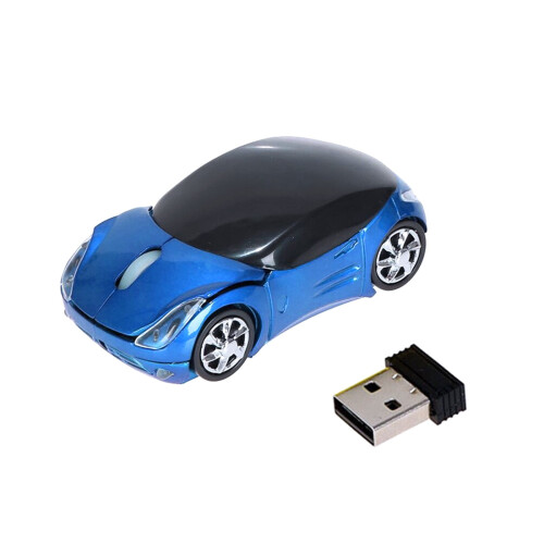 Mouse wireless 2.4G, mouse optic wireless în formă de mașină 3D cu receptor USB pentru PC, computer și laptop 2