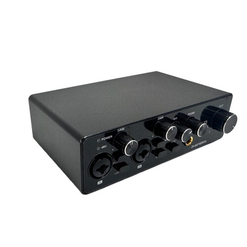 Professional Sound Card USB Audio Interface 48v Phantom Power Supply for Live Studio Streaming Podcasts 1