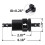 3/8" Billet Inline Fuel Filter 30  Anodized Aluminum Black 2PCS 2