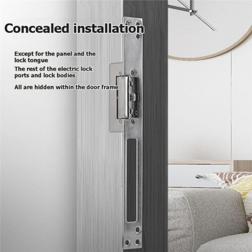 Electric Strike Door Lock Adjustable Electric Strike Locks Tongue Access Control Locks Double Unlock Mode 1