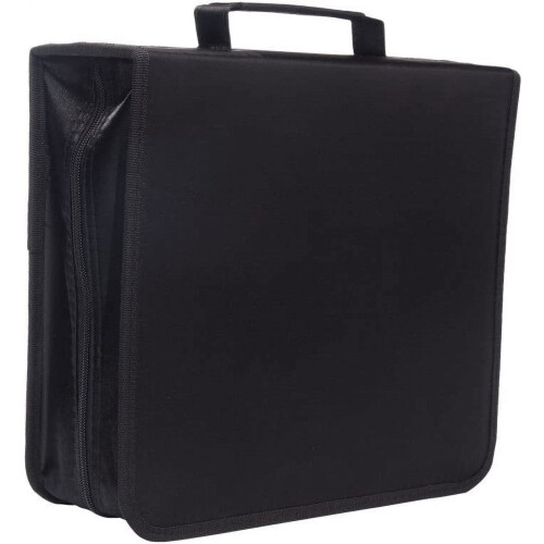 256 Capacity CD/DVD case Wallet, Storage,Holder,Booklet by （Black） 1