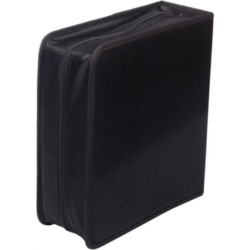 256 Capacity CD/DVD case Wallet, Storage,Holder,Booklet by （Black） 2