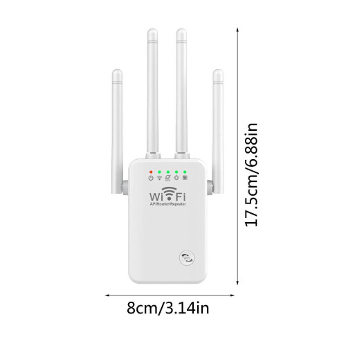 Ενισχυτής σήματος WiFi Extender για οικιακή/εξωτερική χρήση, με θύρα Ethernet, συμβατός με 1
