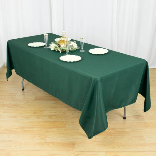 BalsaCircle 152 x 283 cm rektangulär bordsduk i premium polyester, jägergrön 1