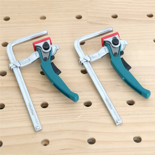 2Pcs Quick Ratcheting Table Clamp Rail Clamp for Table and Guide Rail System 160mm Clamping Range 2